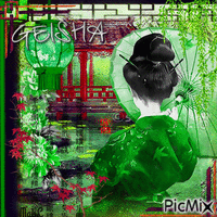 Geisha en Vert