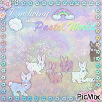 Pastel Bunnies - GIF animé gratuit