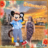{♥}Summer with me & Mickey Mouse{♥} анимированный гифка