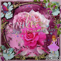 Smile Today's A Beautiful Day. Animiertes GIF