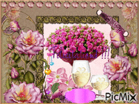 Bouquet de roses GIF animado