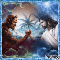Gespräch in den Wolken... Jesus und der Teufel