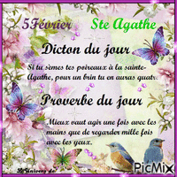dicton et proverbe 5 février Animated GIF