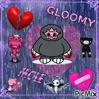 Gloomy Mole animuotas GIF