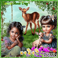 Have a Great Day. Girls, bambis animált GIF