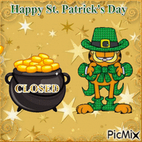 Closed for St. Pat. Day анимиран GIF