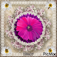 Fleur 🌼 abeilles 🐝 animasyonlu GIF