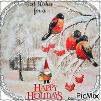 Best Wishes for a Happy Holidays animasyonlu GIF