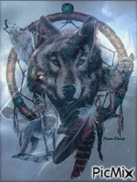 Wolf Dream Catcher - Gratis geanimeerde GIF