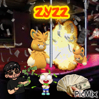 ZYZZ explosion strip club - GIF animé gratuit
