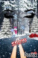 snow winter - Gratis geanimeerde GIF