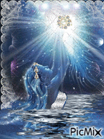 A sereia e seus diamantes - Darmowy animowany GIF