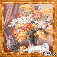 Bouquet de fleurs animovaný GIF