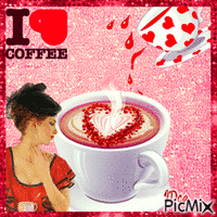 I love coffee анимированный гифка