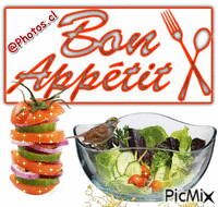 Bon appetit - GIF animado grátis