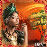 Concours : Portait d'une fille africaine animoitu GIF