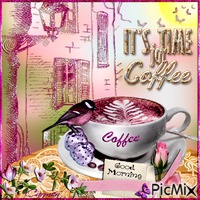 Good Morning It's Time for Coffee - GIF animé gratuit
