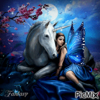 fairy with unicorn