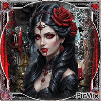 Portrait of a Gothic Woman - Бесплатни анимирани ГИФ