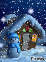 Snowman Display animēts GIF