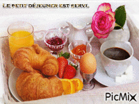 Petit déjeuner - Бесплатни анимирани ГИФ
