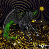 winged horse GIF animé