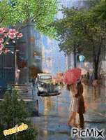 love in the rain - Free animated GIF