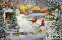 Snow Scene Animated GIF