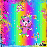 rainbow butterfly unicorn kitty - GIF animado gratis