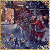 Santa getting ready to take off joyful266 - GIF animasi gratis