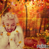 Marilyn Monroe in fall GIF animé