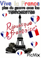 Vive la France - Bezmaksas animēts GIF