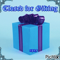 Blue Closed for Gifting - Безплатен анимиран GIF