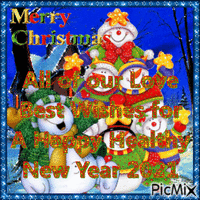 Christmas Card with Text - Darmowy animowany GIF