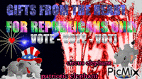patriotic elephant - GIF animate gratis