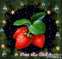 Les fraises анимированный гифка