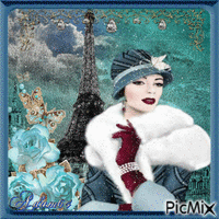Paris vintage in blue contest