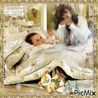 Mother and baby... - Free animated GIF