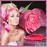 Pink women - Бесплатный анимированный гифка