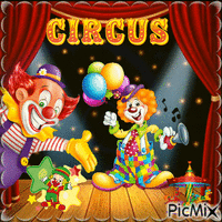 clown adorable - GIF animé gratuit