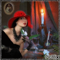 Con sombrero rojo. - Free animated GIF