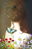 Flores para una mariposa animoitu GIF