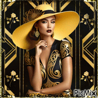Gold and black elegance GIF animé