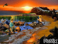 The small fishing... animovaný GIF