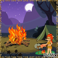 Camping animowany gif