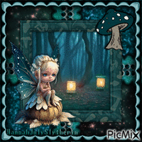 {♦Little Girl Fairy pouting in the Forest♦} GIF animé