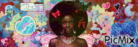 Woman with an Afro - GIF animé gratuit