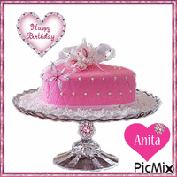 Anita Birthday - GIF animate gratis