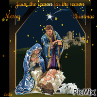 Jesus, the reason for the season. Merry Christmas - Nemokamas animacinis gif
