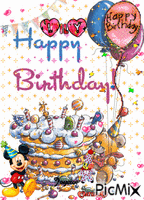 joyeux anniversaire LILY - Безплатен анимиран GIF